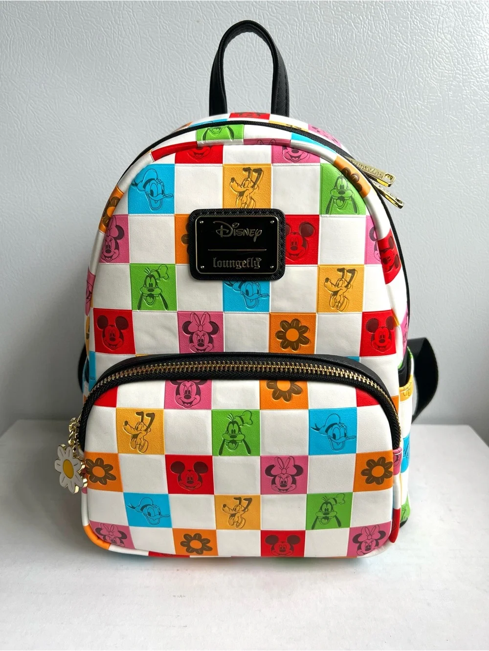 Disney x Loungefly Multicolor Checkerboard Mini Backpack